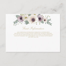 Anemone Boeket Informatie Kaart