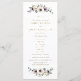 Anemone Boeket Trouwprogramma Programmakaart