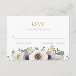Anemone Bouquet RSVP-kaart RSVP Kaartje