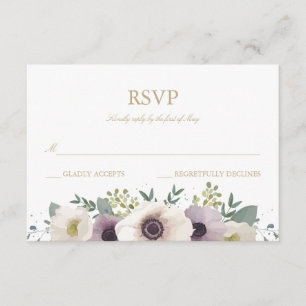 Anemone Bouquet RSVP-kaart RSVP Kaartje