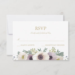 Anemone Bouquet RSVP-kaart RSVP Kaartje