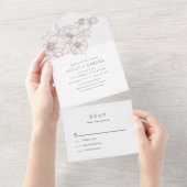 Anemone Bouquet trouwt in één uitnodiging (Afscheurbaar)