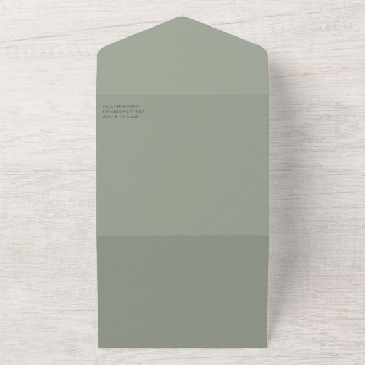 Anemone Bouquet trouwt in één uitnodiging (Buitenkant)