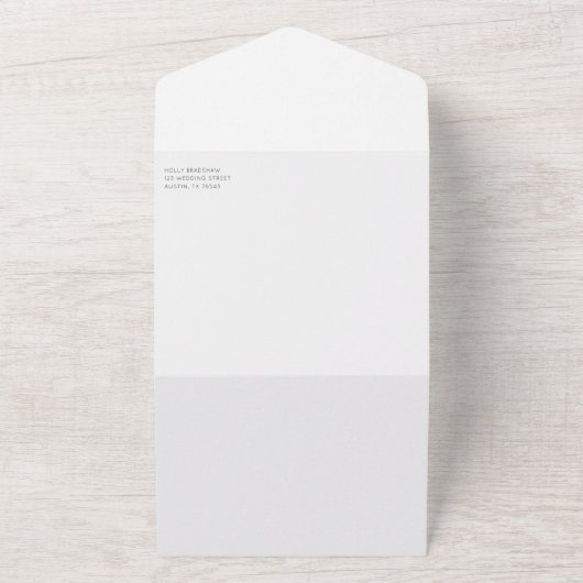 Anemone Bouquet trouwt in één uitnodiging (Buitenkant)