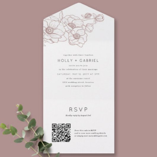 Anemone Bouquet trouwt in één uitnodiging