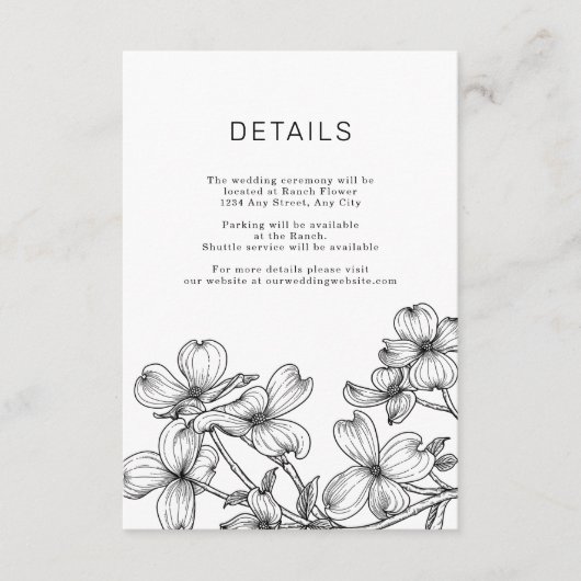 Anemone Bouquet Wedding Enclosure Kaart (Voorkant)