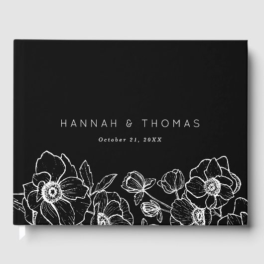 Anemone Bouquet Wedding Gastenboek (Voorkant)