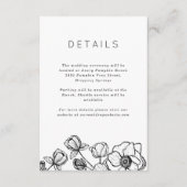 Anemone Bouquet Wedding Informatiekaartje (Voorkant)