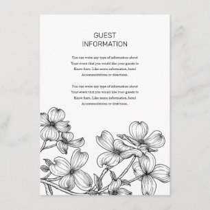 Anemone Bouquet Wedding Insert Informatiekaartje