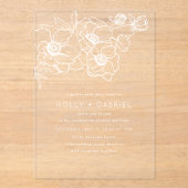Anemone Bouquet Wedding Invitation Acryl Uitnodigingen (Voorkant)