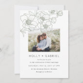 Anemone Bouquet Wedding Invitation Kaart (Voorkant)