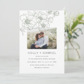 Anemone Bouquet Wedding Invitation Kaart (Staand voorkant)