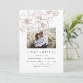 Anemone Bouquet Wedding Invitation Kaart (Staand voorkant)