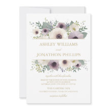 Anemone Bouquet Wedding Invitation