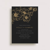 Anemone Bouquet Wedding Invitation Kaart