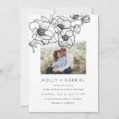 Anemone Bouquet Wedding Invitation Kaart (Voorkant)