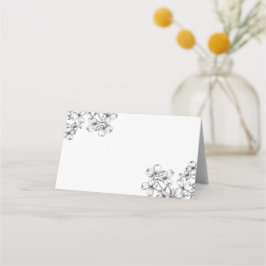 Anemone Bouquet Wedding Place Card Plaatskaartje