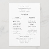 Anemone Bouquet Wedding Programmakaart (Achterkant)