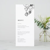 Anemone bruiloft menu (Staand voorkant)