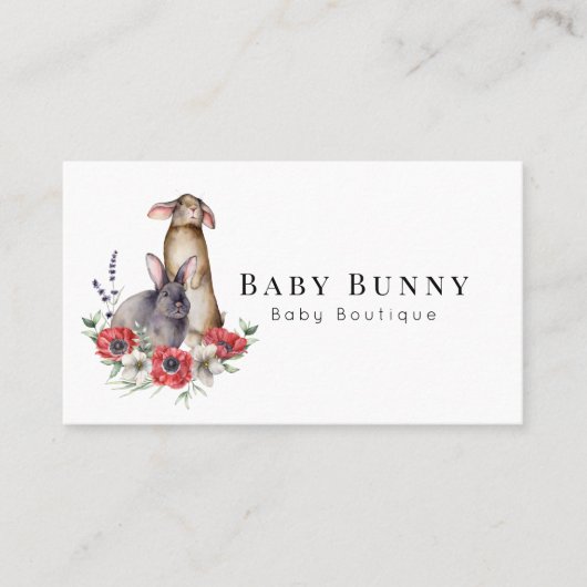 Anemone Bunnies Baby Boutique Social Media Busines Visitekaartje (Voorkant)