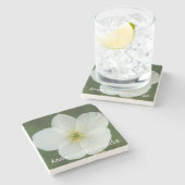 Anemone canadensis stenen onderzetter (Zijkant)