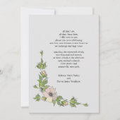 Anemone Corner Second Marriage Wedding Invitation Kaart (Voorkant)