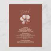 Anemone Dark Terracotta Wedding Details Informatiekaartje (Voorkant)