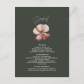 Anemone Donkergroen Wedding Details Informatiekaartje (Voorkant)