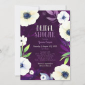 Anemone Dream Paarse Vrijgezellenfeest Kaart (Voorkant)