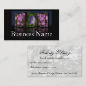 Anemone en Daisy Tryptych Lijst Visitekaartje (Voorkant / Achterkant)