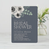 Anemone en Eucalyptus Bridal Shower Kaart (Staand voorkant)