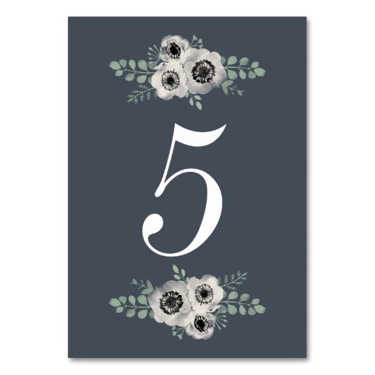 Anemone en Eucalyptus Florentienummer Kaart (Achterkant)