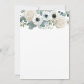 Anemone en Eucalyptus kruis doop doopsel Kaart (Achterkant)