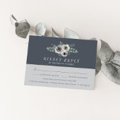 Anemone en Eucalyptus RSVP-kaart met keuze uit maa RSVP Kaartje