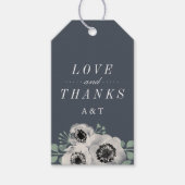 Anemone en Eucalyptus Wedding Favor Bedankt Cadeaulabel (Voorkant)