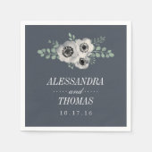 Anemone en Eucalyptus Wedding Servet (Voorkant)