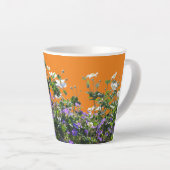 Anemone en Geranium Cust. Oranje latte Mok (Rechterhoek)