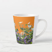 Anemone en Geranium Cust. Oranje latte Mok (Rechts)