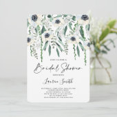 Anemone en groen Vrijgezellenfeest Kaart (Staand voorkant)