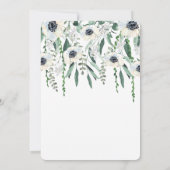 Anemone en groen Vrijgezellenfeest Kaart (Achterkant)