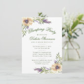Anemone en Lavender | Floral Greenery Glamping Kaart (Staand voorkant)