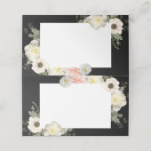 Anemone en Peony Bloom Wedding Design Place Card Plaatskaartje (Buitenkant ongevouwen)