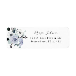 Anemone & Eucalyptus Winter Bloemstuk Retouradres Etiket