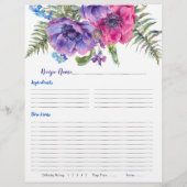 Anemone Floral Multomap Recipe inserts Flyer (Achterkant)
