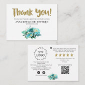 *~* ANEMONE FLORAL QR Logo DANK U Review AP8 Informatiekaartje (Voorkant / Achterkant)