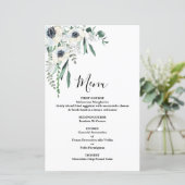 Anemone Floral Wedding Menu Kaart (Staand voorkant)