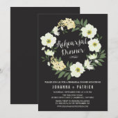 Anemone Floral Wreath Rehearsal Dinner Invitation Kaart (Voorkant / Achterkant)
