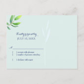 Anemone Floral Wreath Wedding RSVP Uitnodiging Briefkaart (Achterkant)