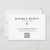 Anemone Flower Electronic QR Code Wedding Website RSVP Kaartje (Voorkant)