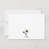 Anemone Flower Electronic QR Code Wedding Website RSVP Kaartje (Achterkant)